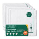 Premium Paper Napkin | Pack of 4 (50 Pulls Per Pack) | Eco Friendly Disposable Tissue Paper, Biodegradable Everyday Hand Paper Napkin