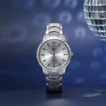Fastrack Vyb Quartz Analog Silver Dial Steel Sheet Metal Strap Watch for Men-FV30002SM01W