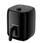 Faber 2 Liter 1000W Air Fryer | Fry, Bake, Roast, Toast, Defrost & Reheat | Low Oil Cooking |Temperature & Time Control, Detachable Non-Stick Fryer Pan, Auto-Off | Sleek Design | (Black)