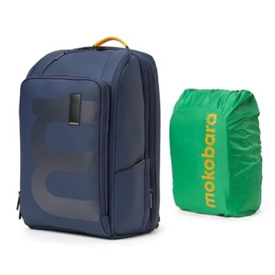 MOKOBARA Em Telescope Backpack | 30L Expandable to 38L | Fits 16 inch Laptop | Water-Resistant Vegan Leather & Nylon | Travel, Work & School | Ergonomic Design, Padded Straps