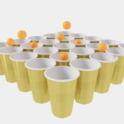 Party Glasses | Beautiful Drinking Glass for Party | 300ml Party Glass - Set of 20 (Gold)