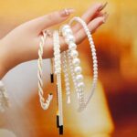 Jewellery Gifts Stylish Latest Hair Accessories for Women Wedding Hair Band Head Band Set for Girls (Pack of 4) (YBHAIR_41770) (White)