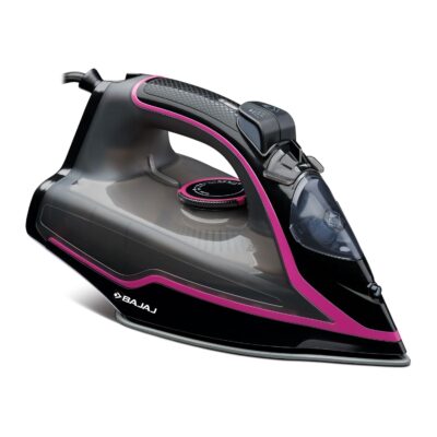 Bajaj MX-35N 2000W Steam Iron With Steam Burst | Anti-Drip And Anti-Scale Technology | Vertical And Horizontal Ironing | Non-Stick Coated Soleplate | 2 Yr Warranty 【Black And Pink】