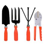 Gardening Tools Kit - 4 Pcs (Trowel, Hand Fork, Hand Rake & Pruner Cutter)