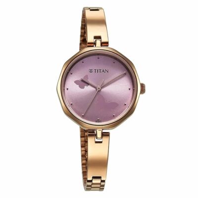 Titan Karishma Quartz Analog Pink Dial Stainless Steel Strap Watch for Women-2702WM02/NT2702WM02