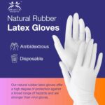 Latex Gloves White Food handling CE Approved Non Sterile Examination All-Purpose Powdered Cleaning Examination Gloves 40 pcs Medium