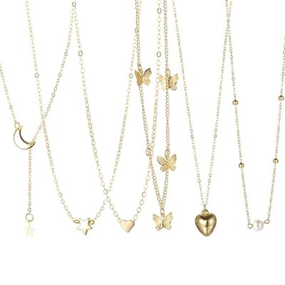 5-7 Pcs Combo Latest Stylish Western Necklace Set for Women Pendant Necklace Gifts for Girls