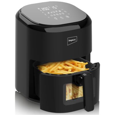 Impex Air Fryer 10 in 1 Air Fryer For Home 1200 W Oil-free Cooking 4.5 L Instant Electric Air Fryer for Home (Black, 4.5L)