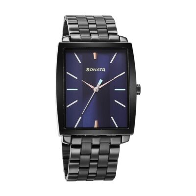 Sonata Utsav Quartz Analog Blue Dial Watch for Men-7143NM01