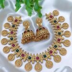 Necklace Set For Women | Pearls jewellery set for Women | Gold plated Jewellery Set | Temple jewellery set for Womens Traditional