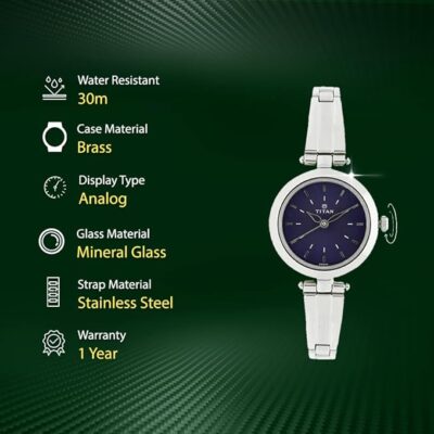 Titan analog Blue Dial Women's Watch NM2574SM01/NN2574SM01/NP2574SM01