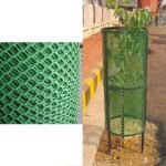 PVC Garden Fencing Net_Mesh_4 Feet Height X 15 Feet Length UV Stabilized 800 GSM Anti Bird Net Green Color with 1 Cutter,100 PVC Tags FN:10