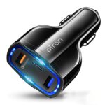 Bullet Pro 36W Type-C/PD 3 Port Fast Car Charger Adapter, Compatible with All Smartphones, Tablets & Other USB Powered Devices (Black) Visit the pTron Store