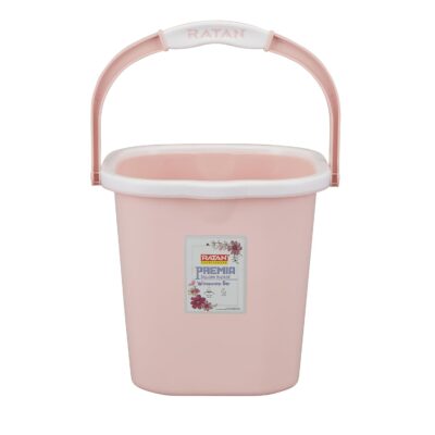 RATAN PLASTICWARE Premia Bucket (5L X 1) - Diaso Pink|Light Weight and Easy to Carry|Perfect for Use in Bathrooms, Kitchen & Wet Utility Areas