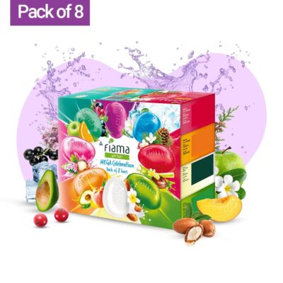 Fiama Gel Bathing Bar Mega Celebration Pack – 8 Unique Gel Bars with Skin Conditioners (125g Each)