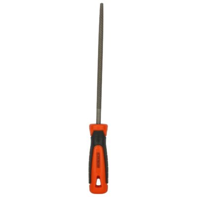 BLACK+DECKER Steel 200mm 2nd Cut Round File (Orange) (BDHT22145)