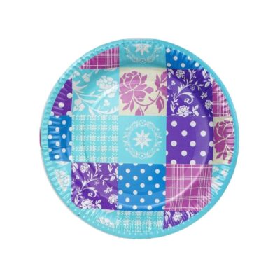 Disposable Party Paper Plates - 23cm - 50 Plates Per Pack - Pack of 2-100 Plates - Checks