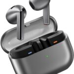 SAMSUNG Galaxy Buds 3 AI True Wireless Bluetooth Earbuds, Sound Optimization, Real-Time Interpreter, Noise Cancelling, Redesigned Fit, Touch Control, Latin American Version (Silver)