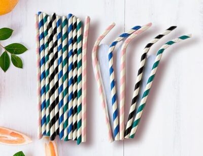Paper straws for drinking juice (50 pcs) size(6mm)