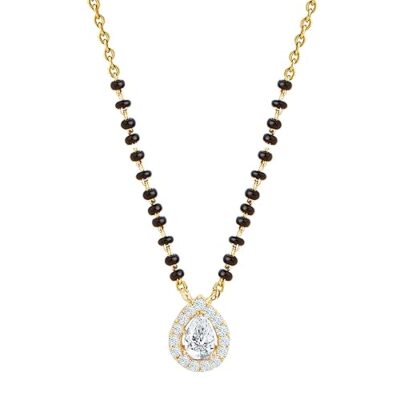 Crystal-Studded & Beaded Mangalsutra for Women's & Girls with Extendable Chain
