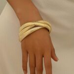 Latest Stylish Chunky Gold Cuff Bangle Bracelet for Women and Girls
