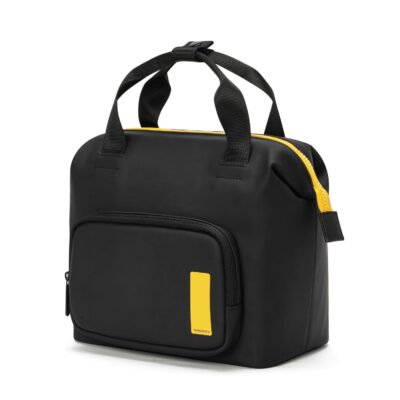 MOKOBARA The Take-Out Lunch Bag Green Spill-Proof Large & Roomy for Daily Use, Office Carry, Travel, Easy Access & Easy to Clean (Black & Yellow), Polyurethane, 11 Liters