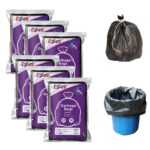 Garbage Bags Medium Black 180 Pcs | 19 X 21 Inch | 30 Pcs x Pack of 6 | Dustbin Trash Bag