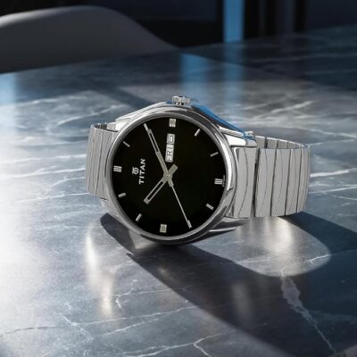 Titan Karishma Analog Black Dial Men's Watch NK1578SM04 / NK1578SM04