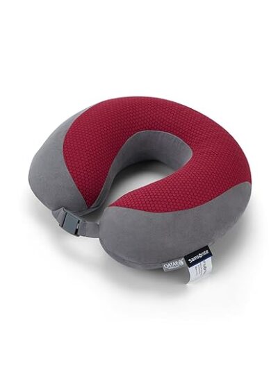 Samsonite Cooling Gel Memory Foam Pillow, Grey - Fushia, Grey- Fushia Travel Pillow, Memory Foam Travel Pillow
