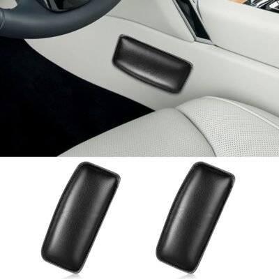 2 Pack Car Knee Cushion Pad, Car Armrest Cushion, Auto Center Console Side Knee Leg Elbow Cushion Soft Pad, Elastic Thigh Support Comfort Pillow Knee Pain Relief Leaning Interior Accessories