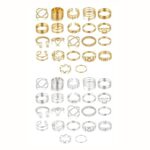 44 pcs Combo Set Gold and Silver Plated Rings for Women and Girls Latest Stylish