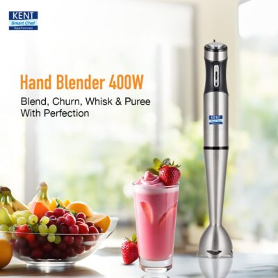 KENT 16044 Hand Blender Stainless Steel 400 W | Variable Speed Control | Easy to Clean and Store | Low Noise Operation