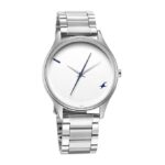 Fastrack Stunners Quartz Analog White Dial Silver Metal Strap Watch for Guys - NT3290SM01​