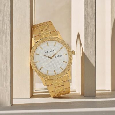 Titan Analog Silver Dial Men's Watch -NL1650YM05 / NL1650YM05
