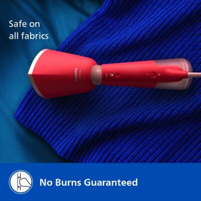 Philips STH 5020/40 Garment Steamer for Clothes, Slim & Travel Friendly Design, Adjustable Head for Horizontal & Vertical Steaming, Quick Heat, 24g/min Steam, Accessories Included- No Burns Guaranteed
