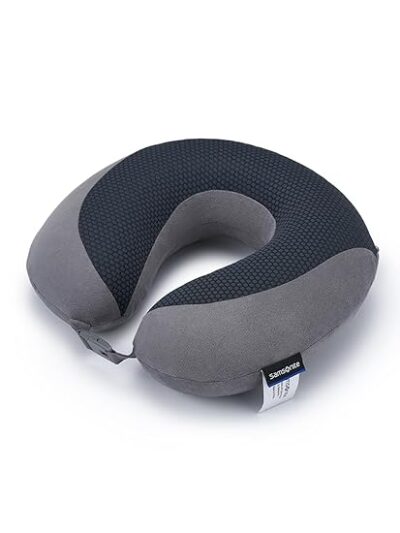 Samsonite Cooling Gel Memory Foam Pillow, Grey, Grey Travel Pillow, Memory Foam Travel Pillow