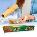Cling Wrap for Food Wrapping, Pack Of 1, 100 Meter Biodegradable Food Wrapping Roll, Food Wrapping, Microwave Safe Paper Wrap for Storing All Food Types