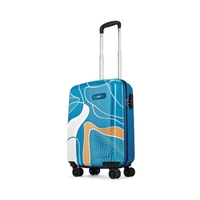 Skybags PC+PP Spinner Paradise Cabin Trolley Bag 55cm | Small | Hard Luggage | Smooth 8-Wheel Suitcase | Combination Lock with Sturdy Anti-Theft Zipper | 5-Year International Warranty - Unisex (Blue)