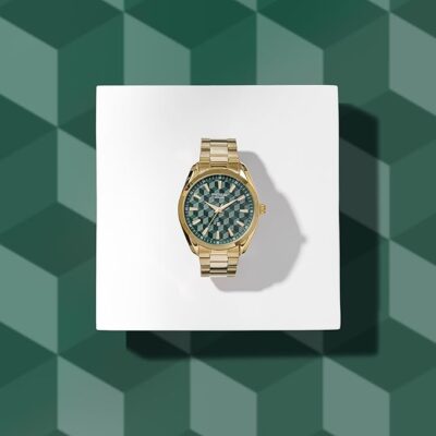 Sonata Crisscross Quartz Green Round Dial Men's Watch | Stainless Steel Material | Multi Color Band - SP70066YM01