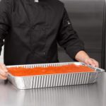 3200ml Disposable Aluminum Baking Tray with Lid for Roasting Freezing Pack of 5 Half Deep Foil Containers for Food Storage, Oven Safe