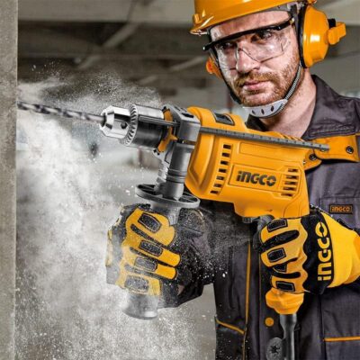 INGCO Drilling Machine Kit, 115 Pcs Tools Set, Drill Tool Kits HKTHP11151, Heavy Duty Impact Drill Machine, 1 Pcs 680W Impact Drill (ID6808) ,220-240V~50/60Hz,13 millimeters key chuck