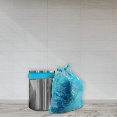Garbage Bags | Medium | 90 Count | 30 Bags X 3 Rolls | 19 X 21 Inches | For Dry Waste | Blue