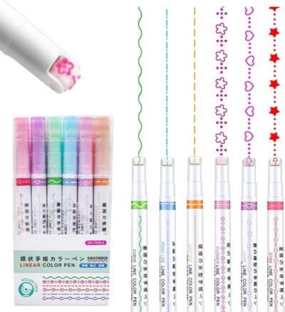 Dual Tips Marker Pen, Chisel and Fine Tips, Flexible Tip and Soft Touch, Water Based