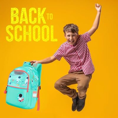 Safari Genius Astroplay 27L Kids Printed Backpack, 3 Compartments, Hidden Pocket, File Holder, Bottle Holder, Front Pocket, School Bag for Boys and Girls, Bag for Kids