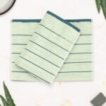 Spaces 100% Cotton Hand Towel Ribbed Texture High Absorbency High Loft (Solid 40CMX60CM)-Sea Green/Teal