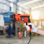 BLACK+DECKER KR554RE 550W 13mm Corded Variable Speed Reversible Hammer Drill Machine with Lock-On & 4 Drill Bits, For Home & DIY Use for Masonry, Steel & Wood, 1 Year Warranty, ORANGE & BLACK