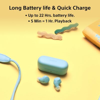 (Refurbished) Sony Wf-C510 Truly Wireless Bluetooth Earbuds with Mic, TWS, in Ear, Up to 22 Hours Battery, Ambient Sound Mode, Small and Comfortable, Ipx4- Blue