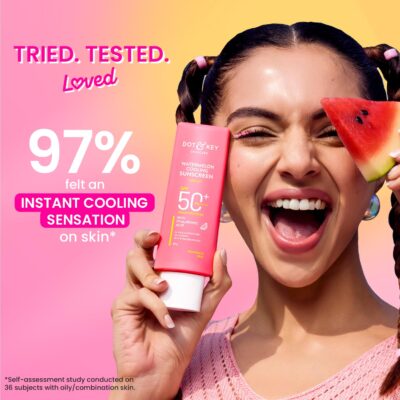 Dot & Key Vitamin C + E Face Sunscreen SPF 50 PA+++ | For Glowing Skin | 100% No White Cast