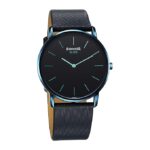 Sonata Sleek Quartz Analog Blue Dial Blue Leather Strap Watch for Men