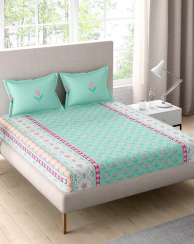 Portico New York Double Bedsheet Set with 2 Pillow Covers (224x254CM) (Sparkle 6)